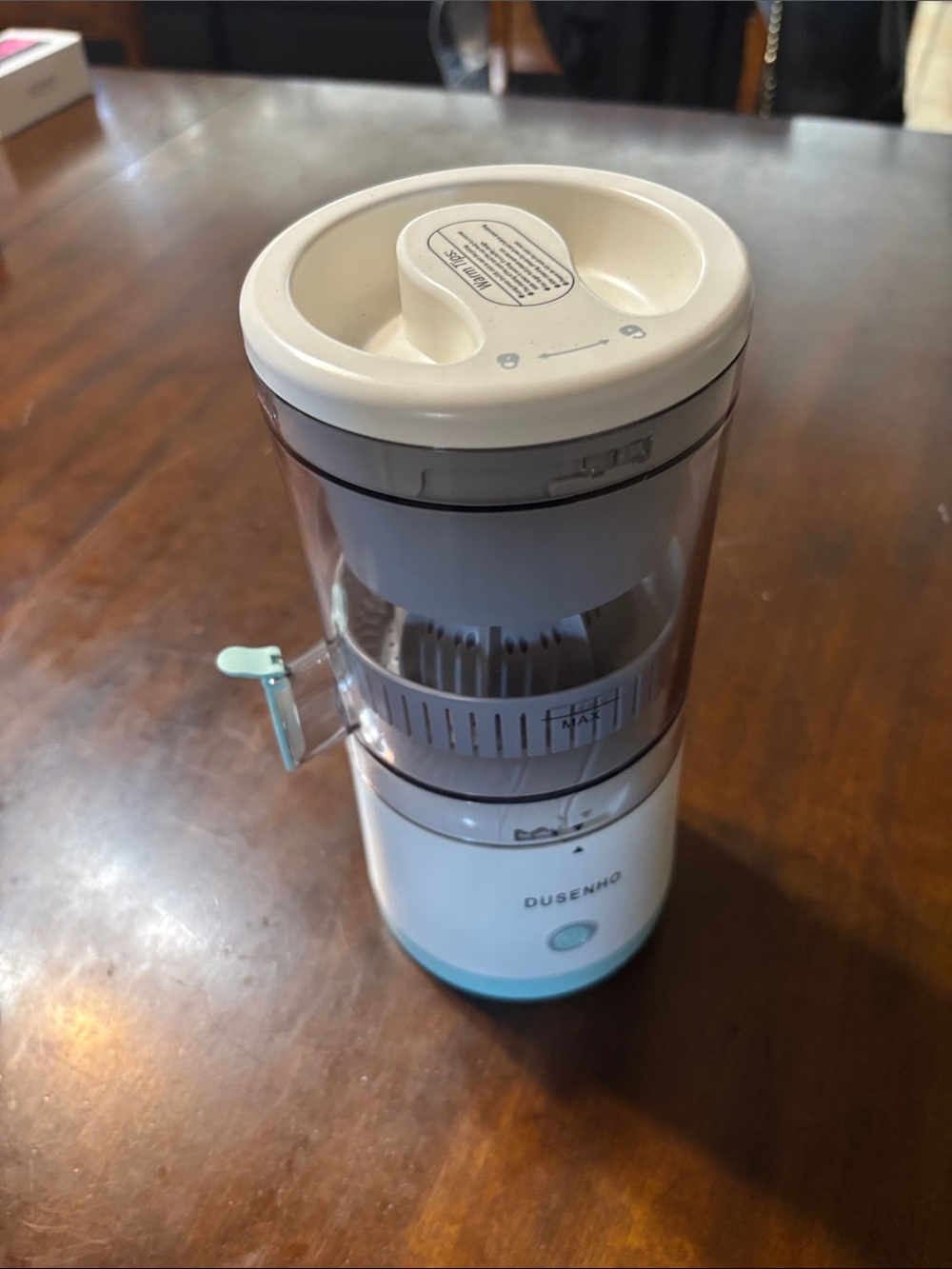 Dusenko White & Light Blue Portable Kitchen Grinder